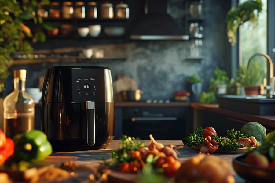 cooking a burger in air fryer